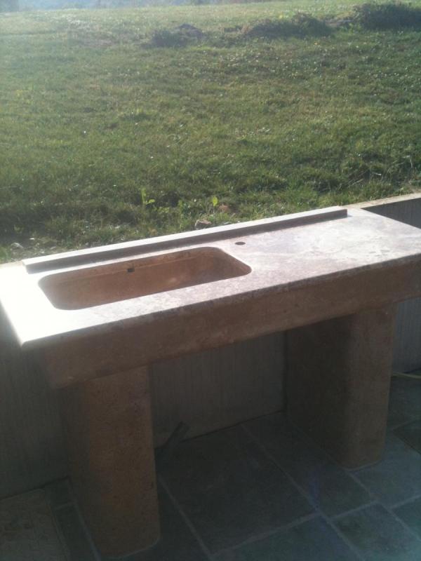 lavabo en pierre fait main
